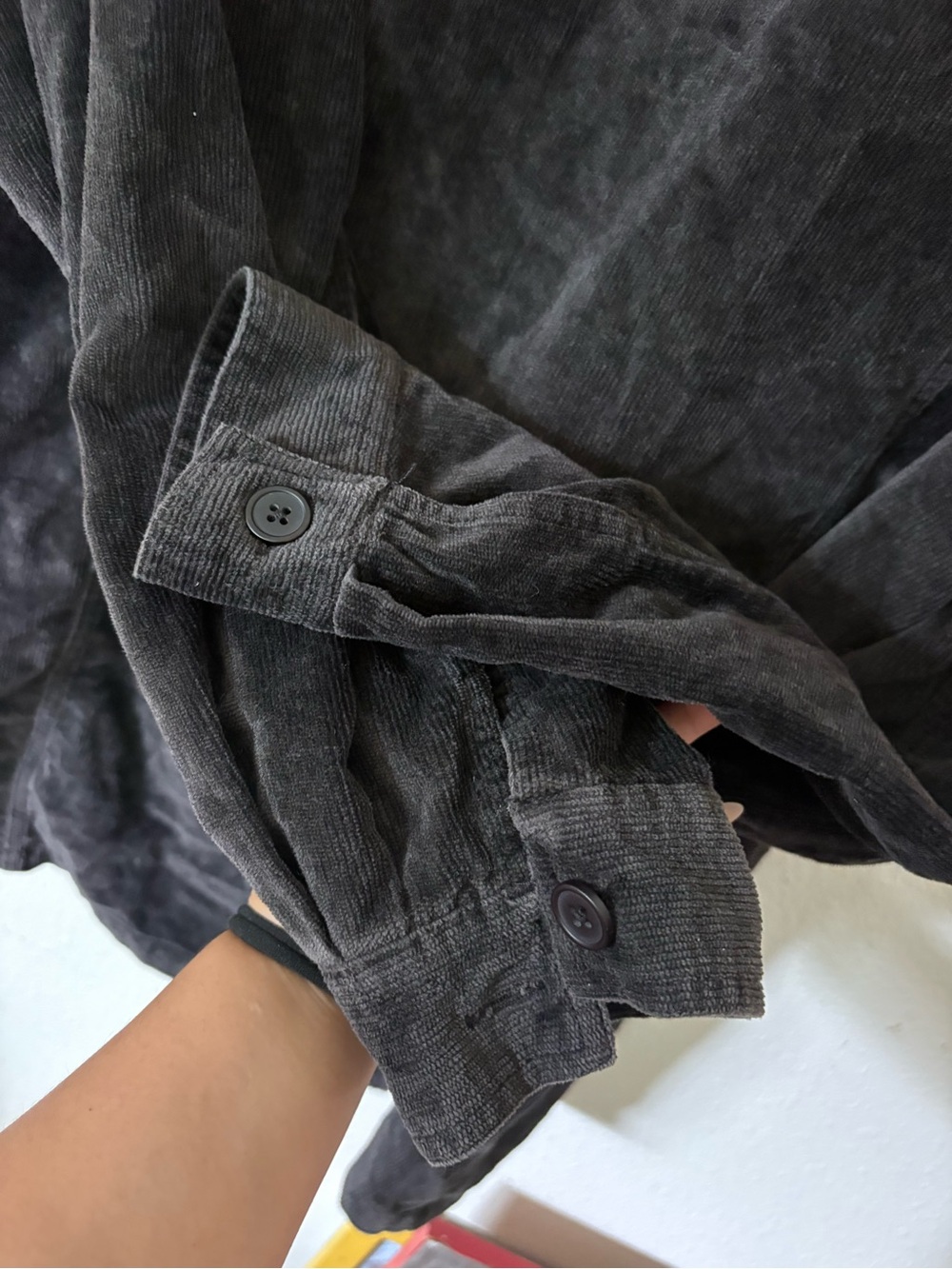 Vintage Venezia Jeans Women’s 26/28 Black Corduroy Shirt Jacket 100% Cotton - Picture 8 of 8